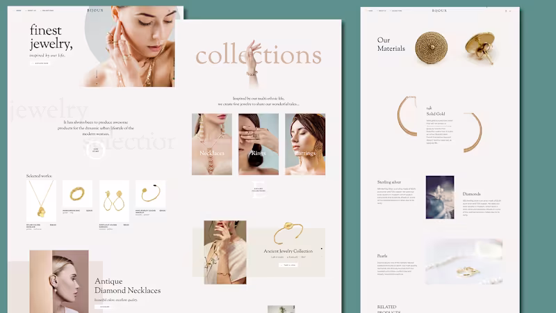 Cover image for Anesthetic Jewelry Website 