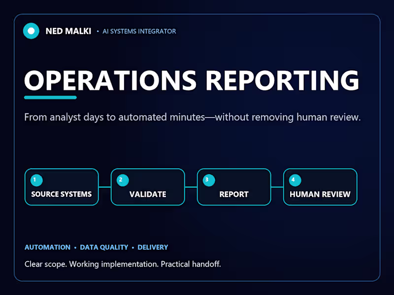 Cover image for I build reporting workflows that