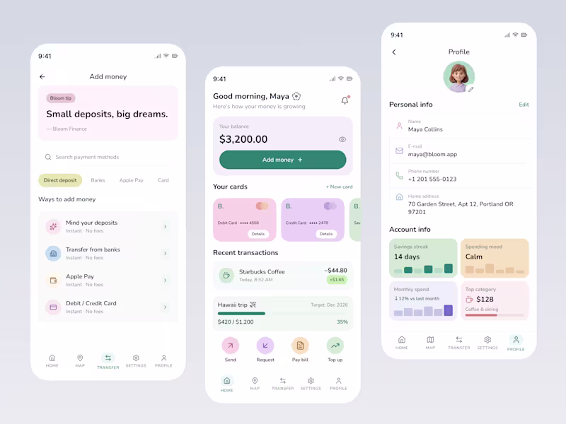 Cover image for Fintech app design. 

How will