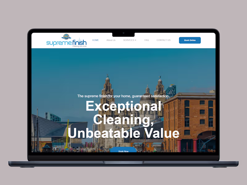 Cover image for Website Design For Supreme finish Cleaning Services
