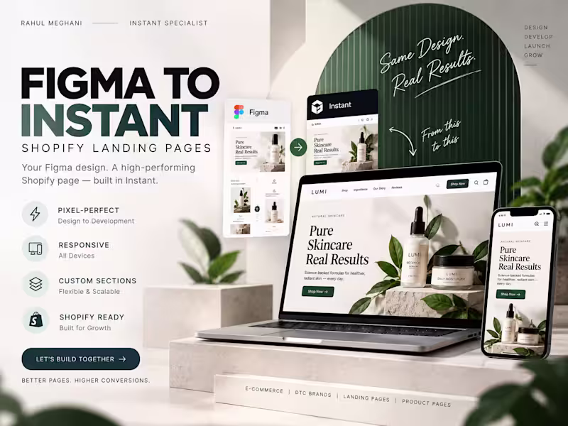 Cover image for Figma to Instant Shopify Landing Page Development