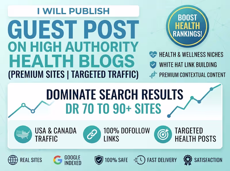 Cover image for High-DA Health Guest Post | USA & Canada Targeted Traffic