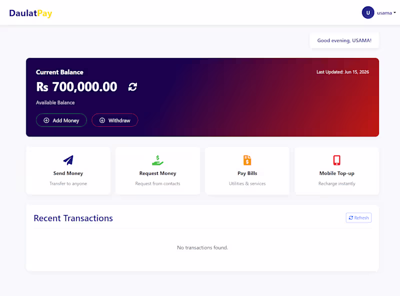 Cover image for DaulatPay – Digital Wallet &
