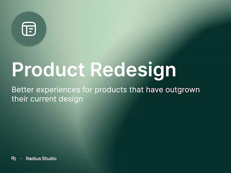 Cover image for Product Redesign