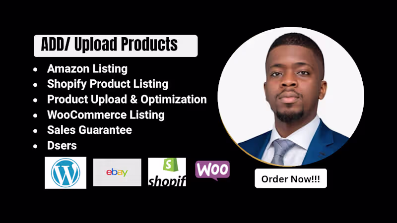 Cover image for I Will Add & Upload Products to Shopify and WooCommerce Store