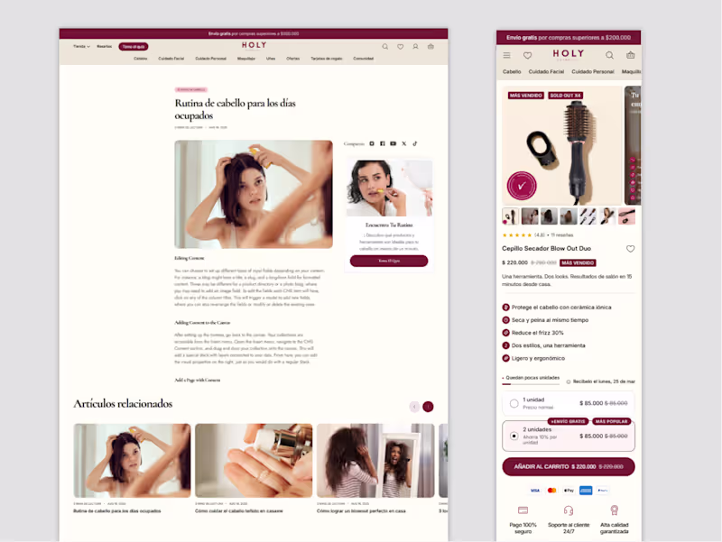 Cover image for Just redesigned Holy Cosmetic´s product