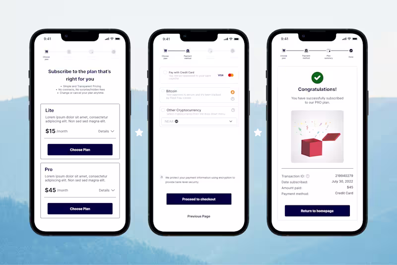 Cover image for Designing a Seamless Fiat and Crypto Payment Checkout Flow