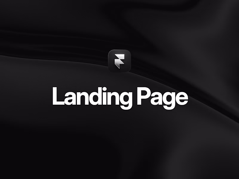 Cover image for Landing page built in Framer