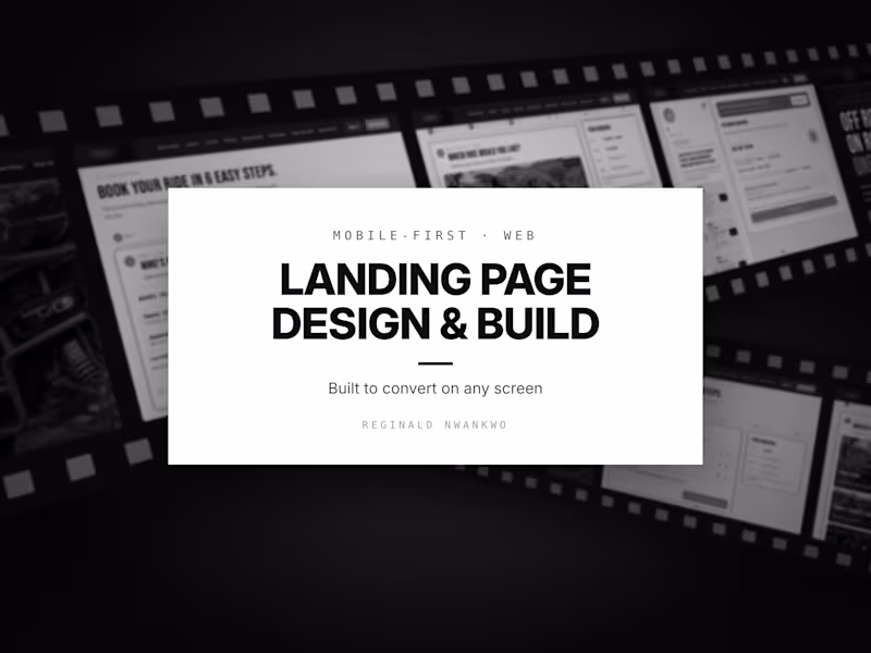 Cover image for Creative Landing Page Design & Build