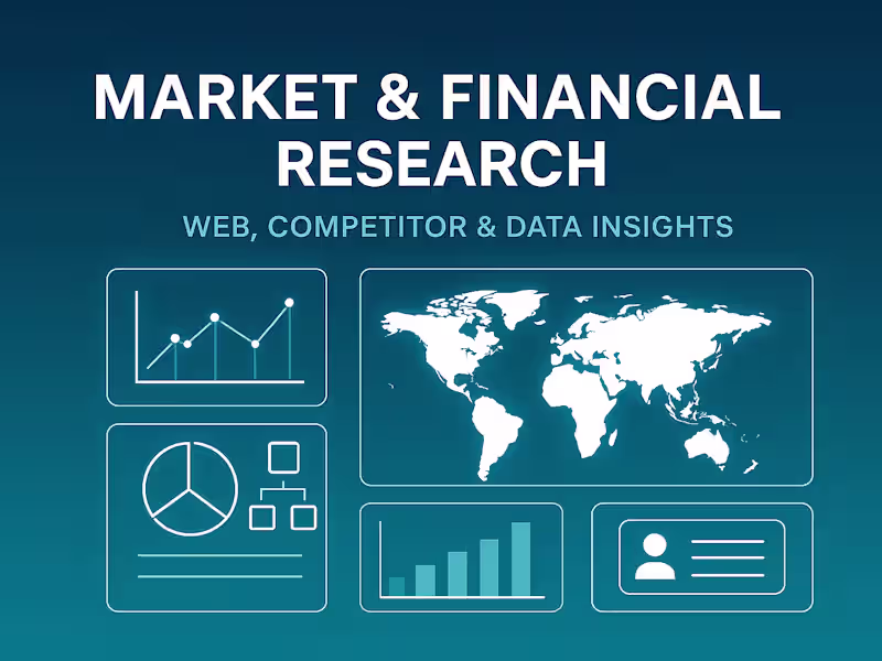Cover image for Web, Market & Financial Research Services