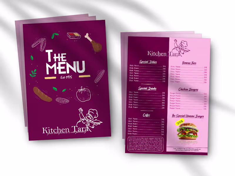 Cover image for Menu card :: Behance