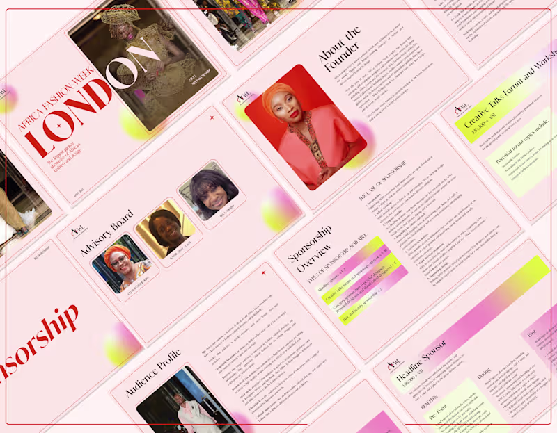 Cover image for Brochure Design AFRICA FASHION WEEK LONDON