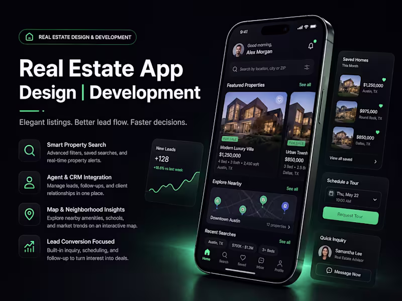 Cover image for REAL ESTATE APP DESIGN | DEVELOPMENT 