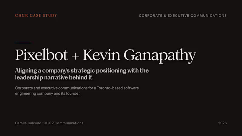 Cover image for Corporate & Executive Communications | Pixelbot & Kevin G