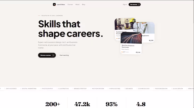 Cover image for A complete learning platform paid
