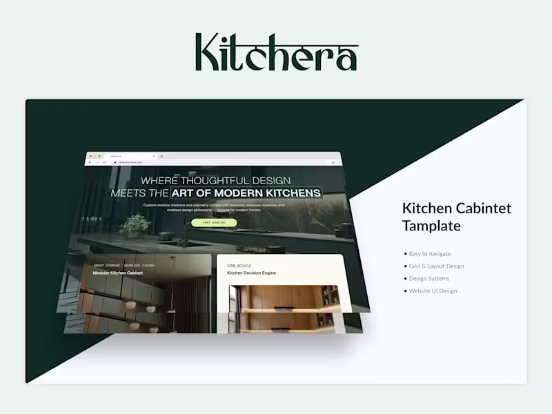 Cover image for Premium Website UI Design for Kitchens & Cabinetry Brands