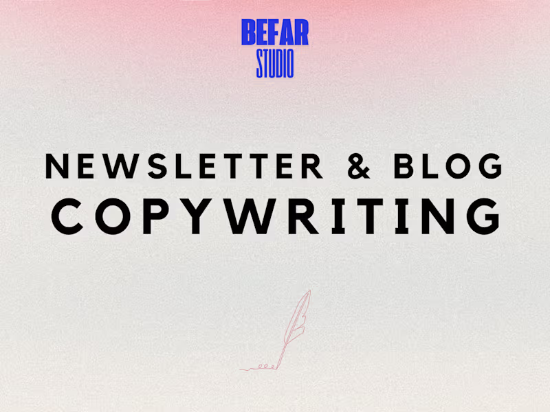 Cover image for Newsletter & Blog Copywriting | Strategy, Copy & Publishing