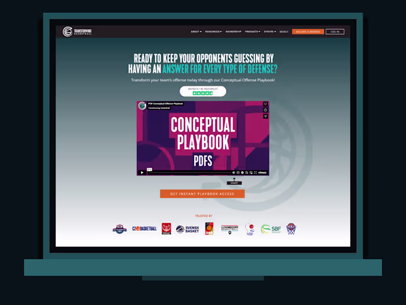 Cover image for Kajabi Basketball Playbook Sales Page