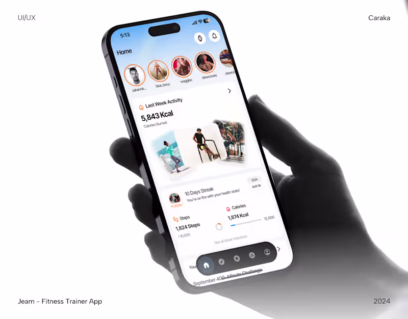 Cover image for Jeam - Fitness Trainer Mobile App
