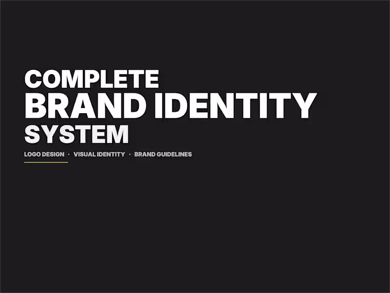 Cover image for Complete Brand Identity System