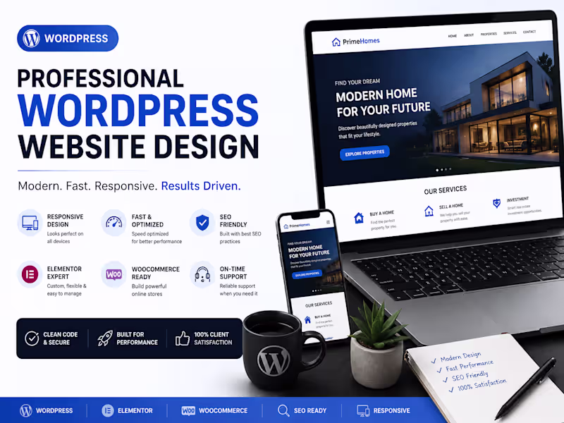 Cover image for WordPress Website Design & Redesign