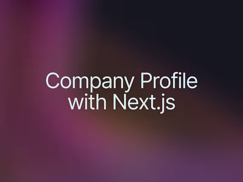 Cover image for Company profile with blogs/articles section from Contentful