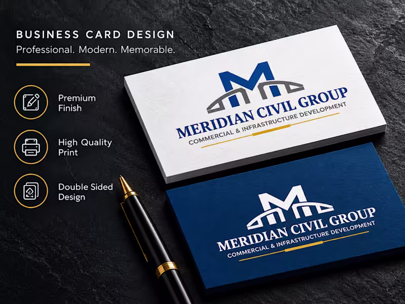 Cover image for Meridian Civil Group Premium Brand Identity & Print Design