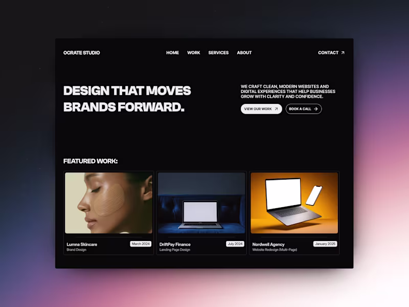 Cover image for WIP: Hero section for my next Framer template. Still tweakin...