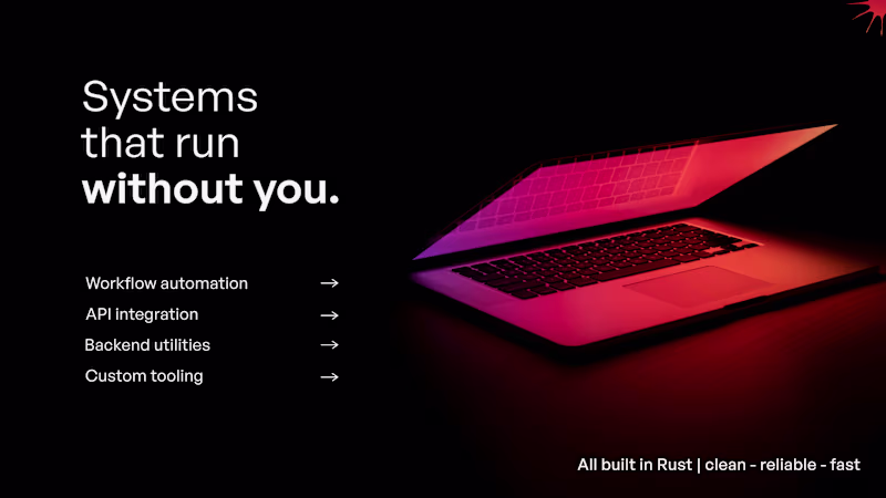 Cover image for I build Rust backend tools
