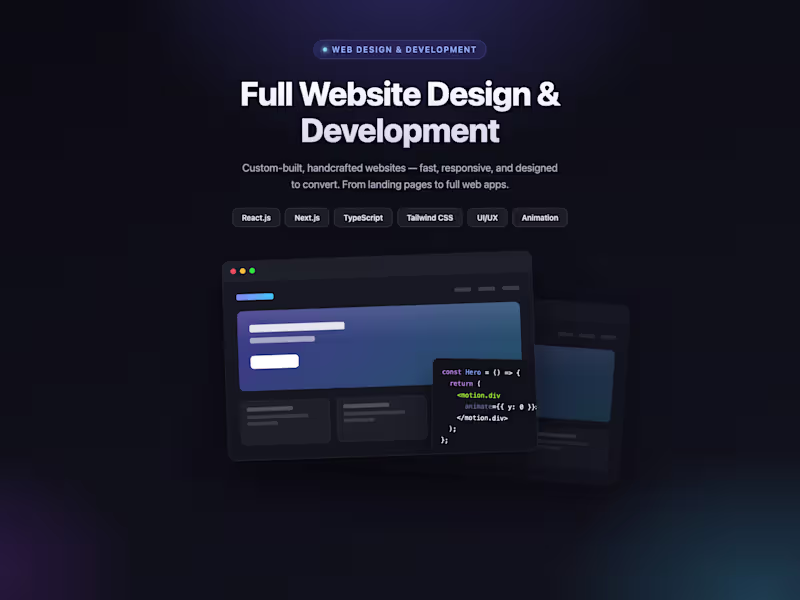 Cover image for Full Website Design & Development