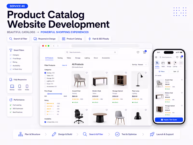 Cover image for Product Catalog Website Development