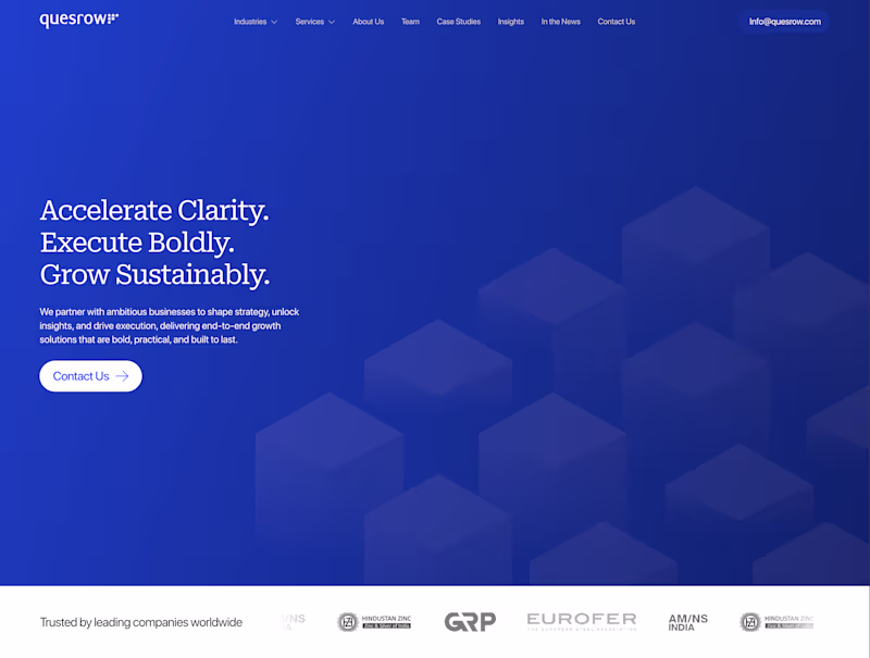 Cover image for Website Revamp for Global Strategy Firm Quesrow