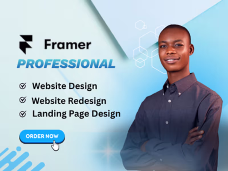 Cover image for I Will Design A Modern Framer Website Or Landing Page With UI UX