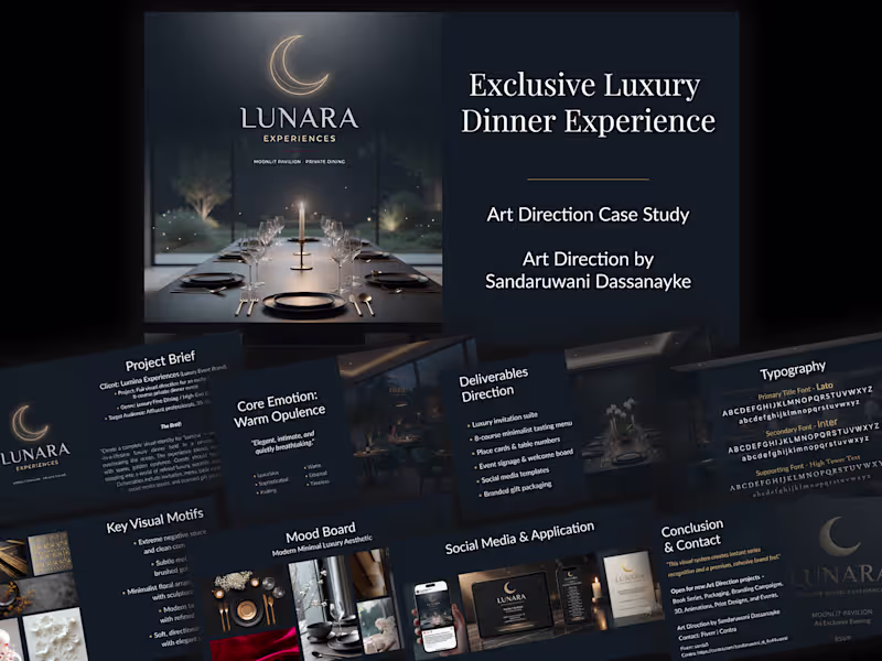Cover image for Art Direction for Lunara – Modern Luxury Private Dining