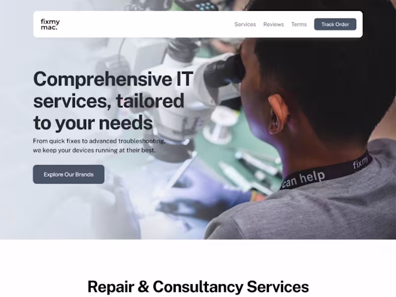Cover image for Fixmymac - Local Business Landing Page