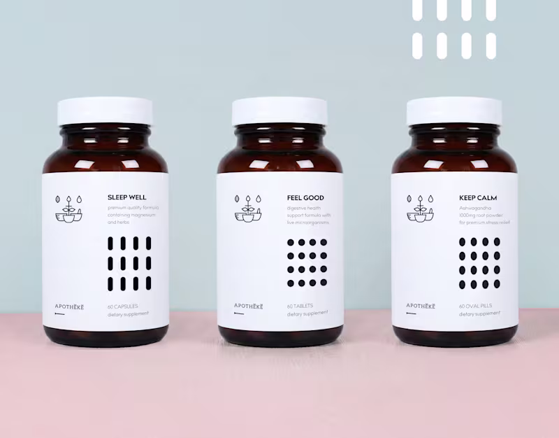 Cover image for Apotheke (supplement branding & packaging)
