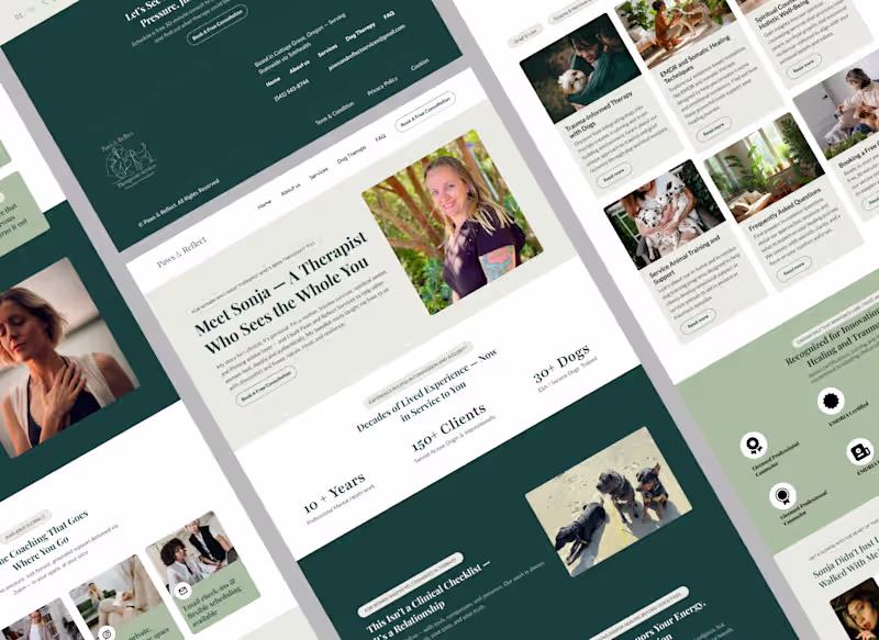 Cover image for Website Design and Development for Paws & Reflect