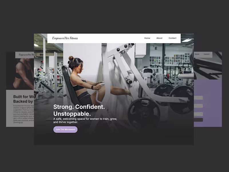 Cover image for EmpowerHer Fitness Website Design