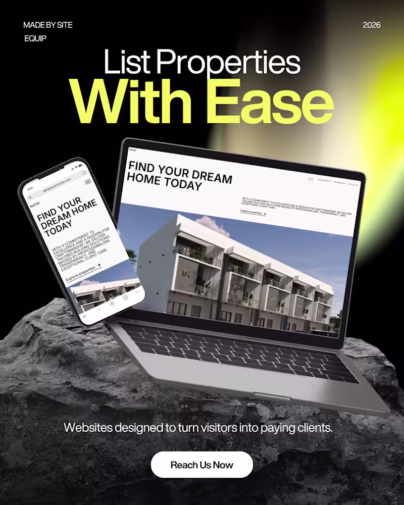 Cover image for Real Estate & Construction Website for Adriel Construction