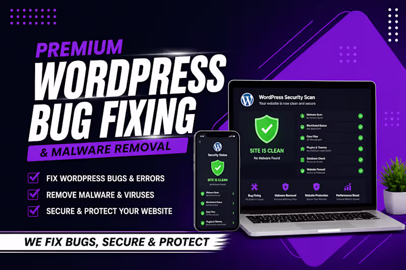 Cover image for Professional WordPress Bug Fixing & Malware Removal