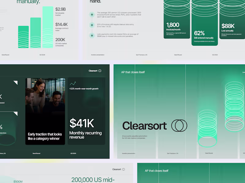 Cover image for Clearsort, Seed Investor Deck