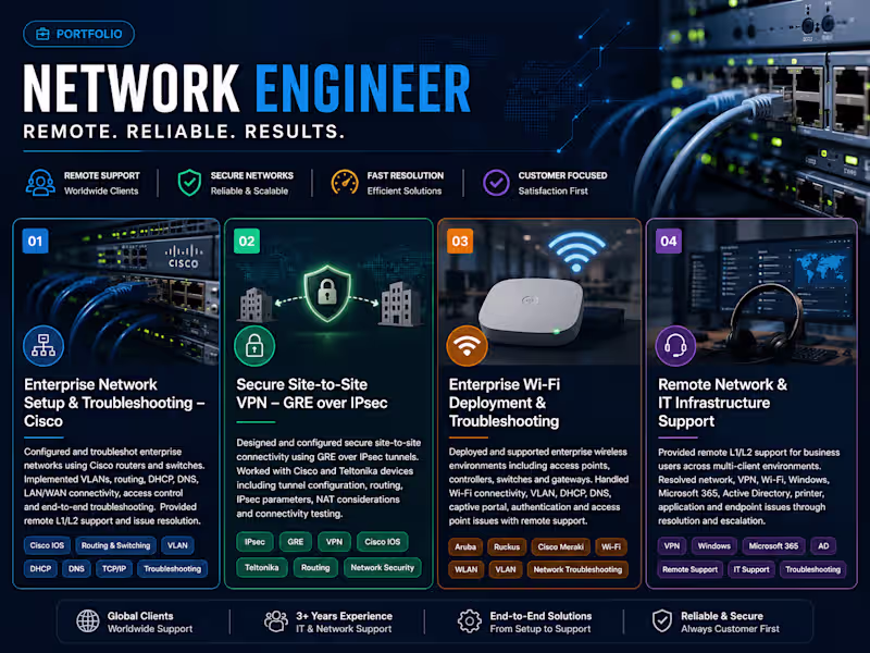 Cover image for Enterprise Network Configuration & Troubleshooting
Title: