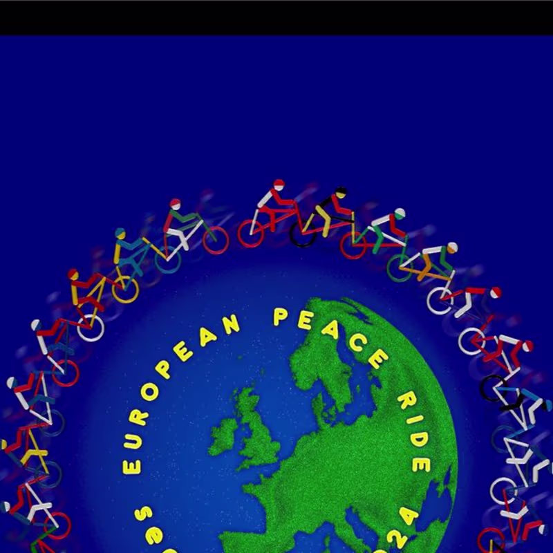 Cover image for Proposal poster A1 for "European Peace Ride 2024"