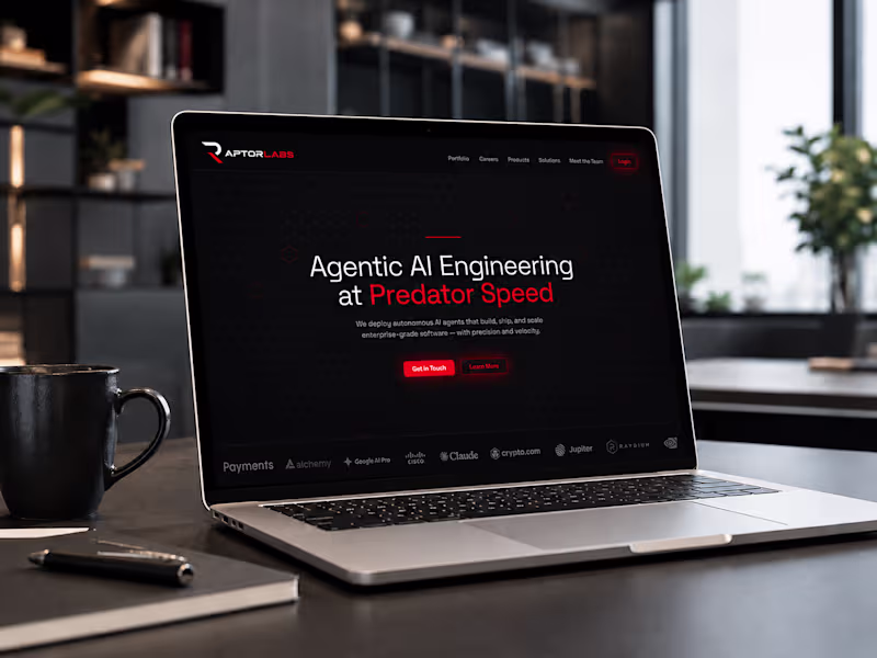 Cover image for Building a Premium Agentic AI Engineering Website for RaptorLabs