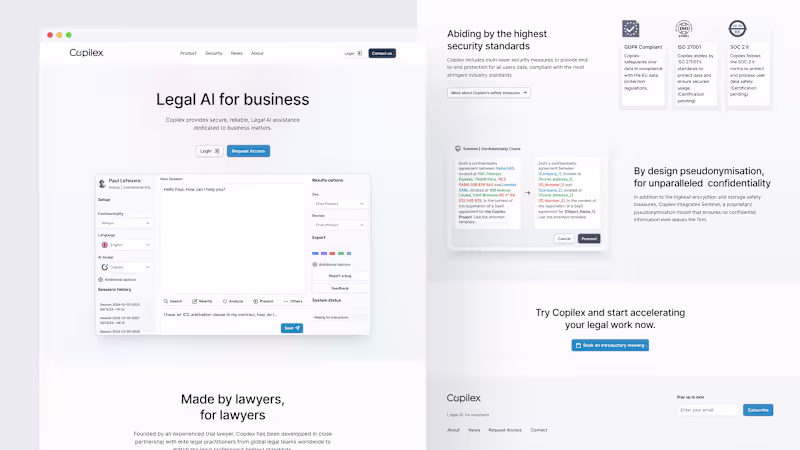 Cover image for Web Design & Dashboard UI for Legal AI SaaS