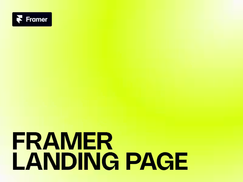 Cover image for Framer Landing Page