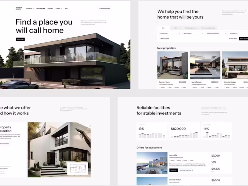 Cover image for Modern Real Estate Website Development