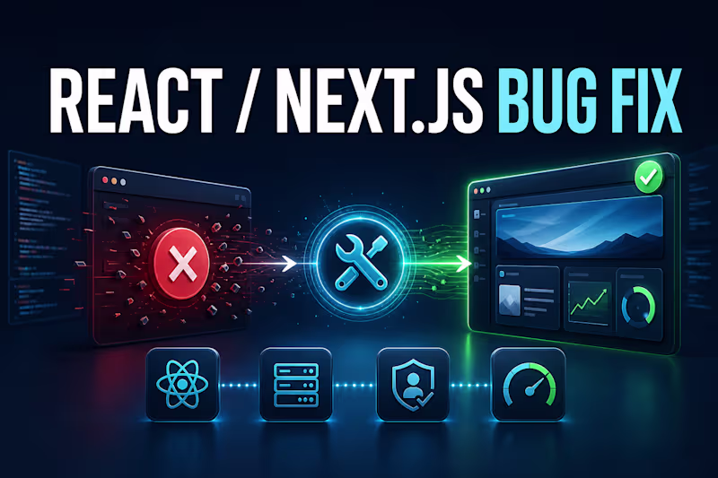Cover image for React & Next.js Production Bug Fix