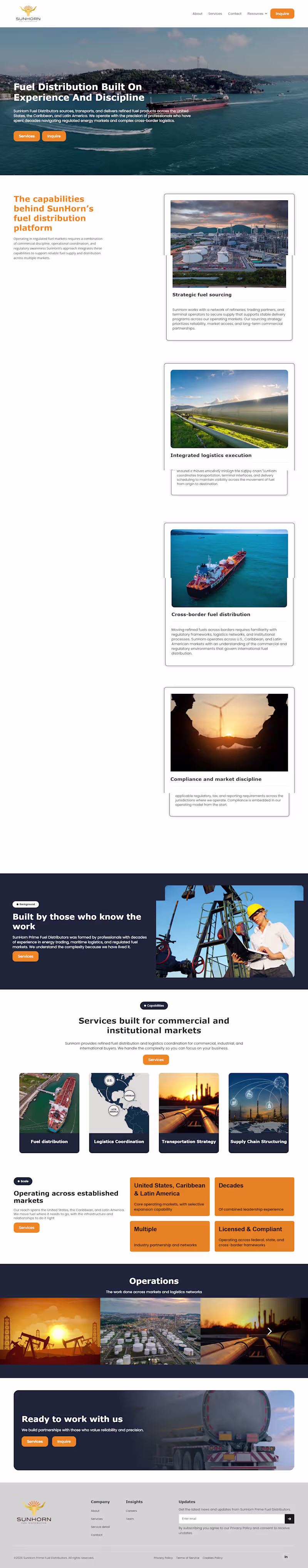 Cover image for SunHorn Fuel Distribution – Website