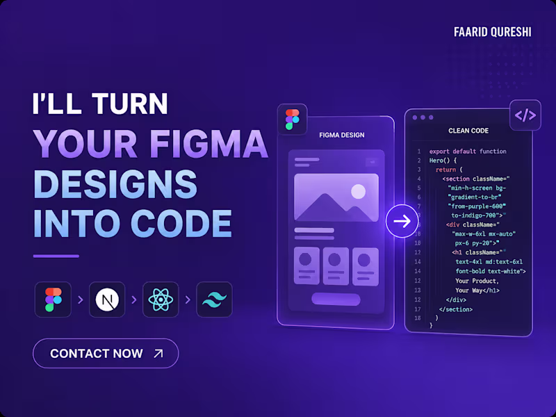 Cover image for I'll Convert Your Figma Designs Into Code